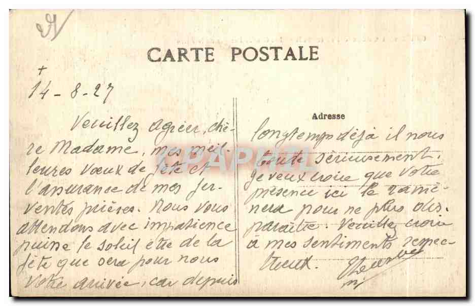 CPA Saint Guenole Penmarch Les Grands Remous de la Barre — Rückseite