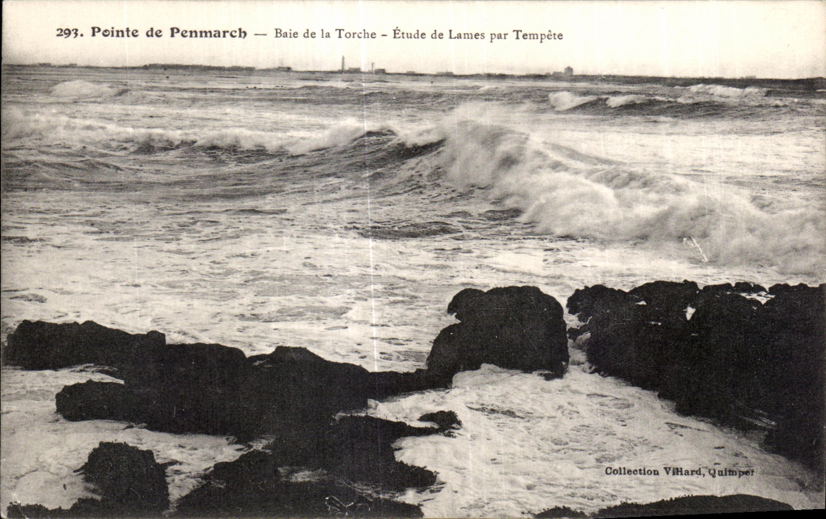 CPA Pointe de Penmarch Baie de la Torche Etude de Lames par Tempete
