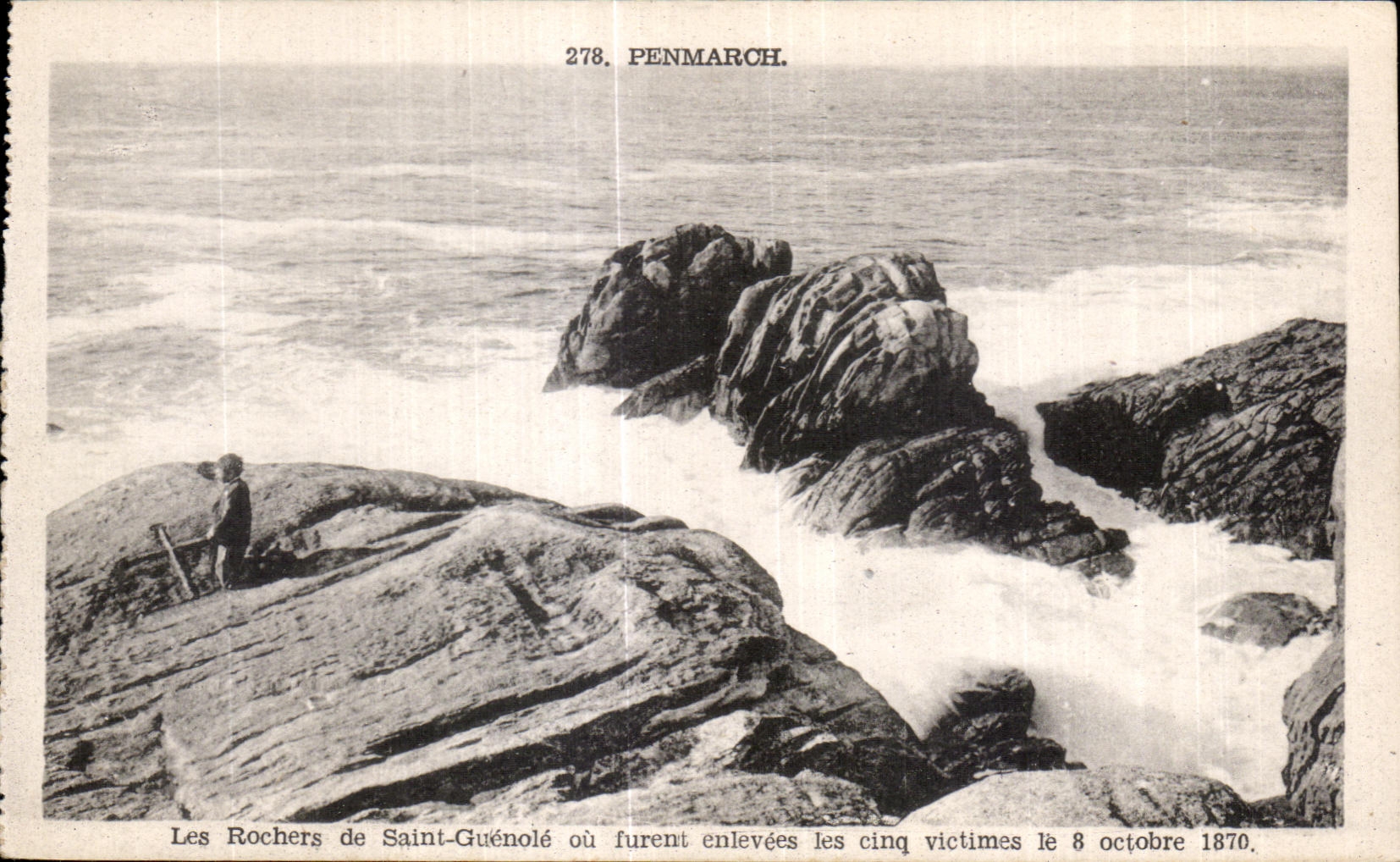 CPA Penmarch Les Rochers de Saint Guenole ou furent enlevees les cinq victimes le