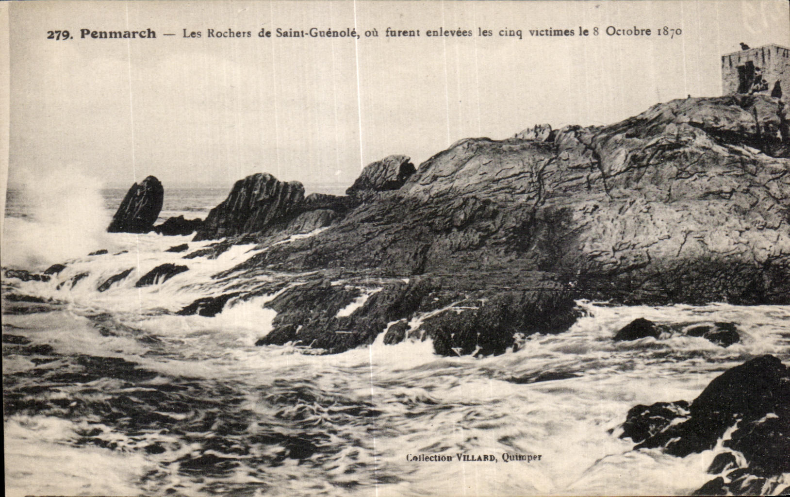 CPA Penmarch Les Rochers de Saint Guenole ou furent enlevees les cinq victimes le