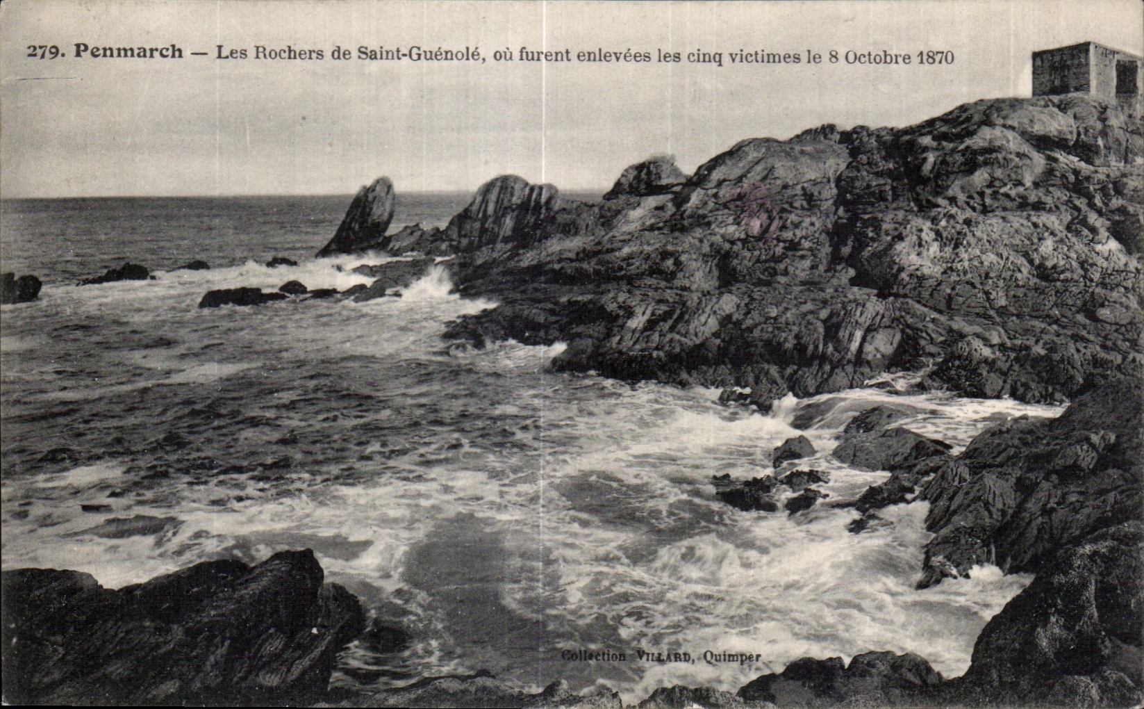 CPA Penmarch Les Rochers de Saint Guenole ou furent enlevees les cinq victimes le