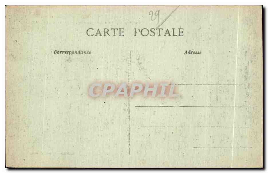 CPA Saint Guenole Penmarch Une Vague passant dans les Rochers du Trou de I Enter — Rückseite