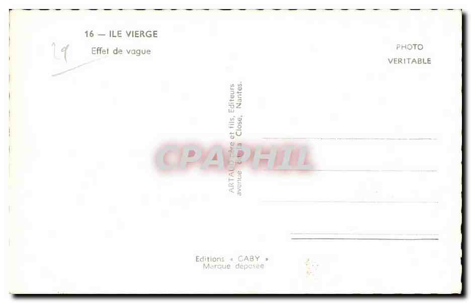 CPA Ile Vierge Effet de vague — Rückseite