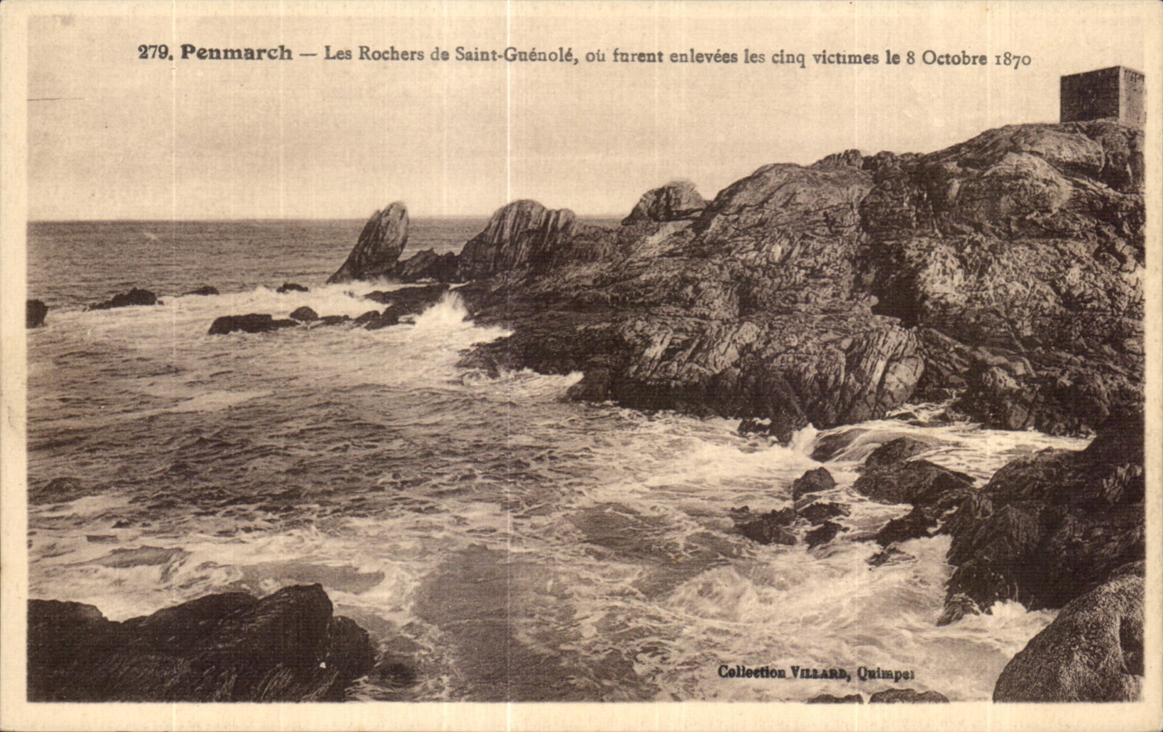 CPA Penmarch Les Rochers de Saint Guenole ou furent enlevees les cinq victimes le 8 octobre 1870