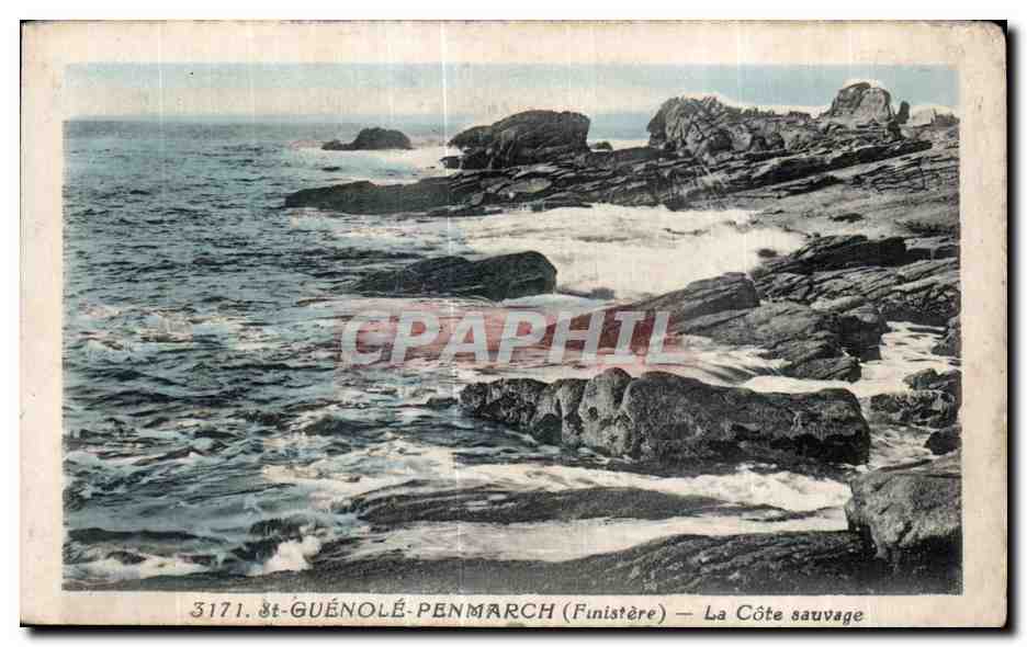 CPA St Guenole Penmarch (Finistere) La Cote sauvage