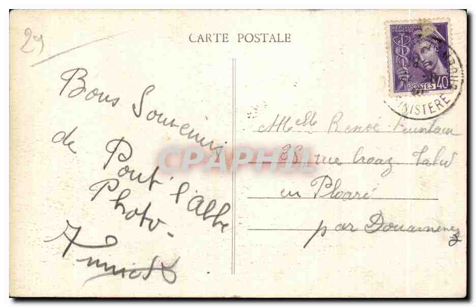 CPA Penmarch Eglise et Calvaire de Tronoen — Rückseite