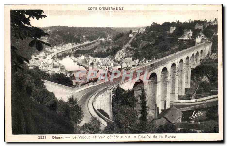 Dinan — Le Viaduc et Vue générale sur la Coulée de la Rance — Édition Mestiv Rennes n°2328