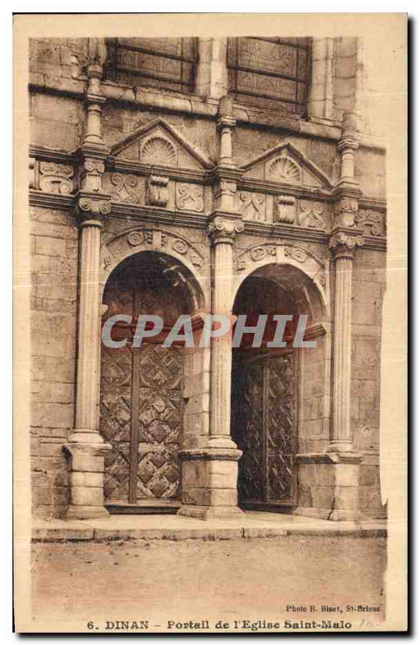 Dinan — Portail de l'Église Saint-Malo — Photo R. Binet, St-Brienne