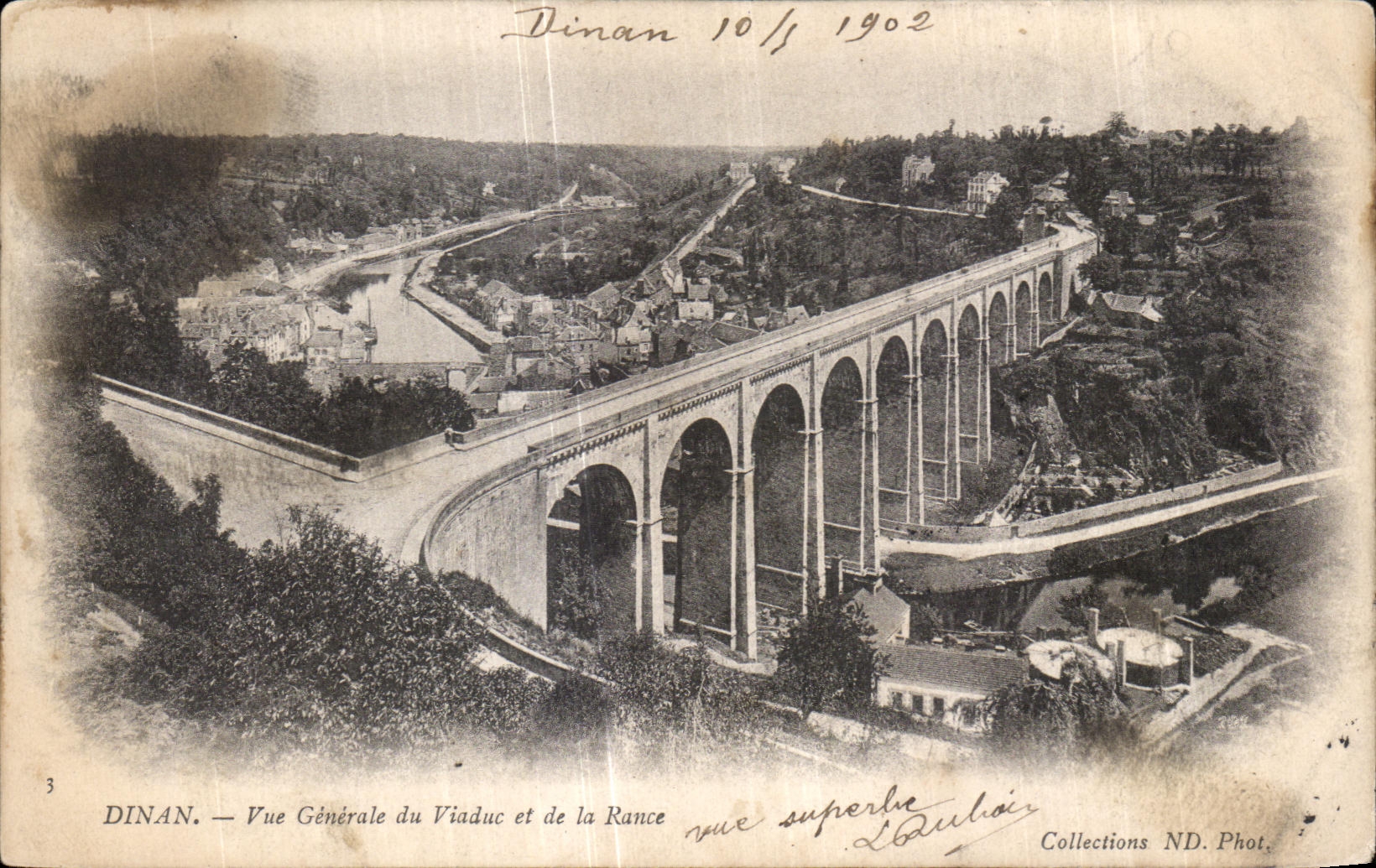 Dinan — Vue Générale du Viaduc et de la Rance — Collections ND. Phot.