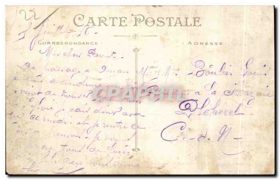 CPA Dinan Vue generale du Port Cette ville d origine feodale se forma au et appartint jusqu au a des seigneurs particull — Verso