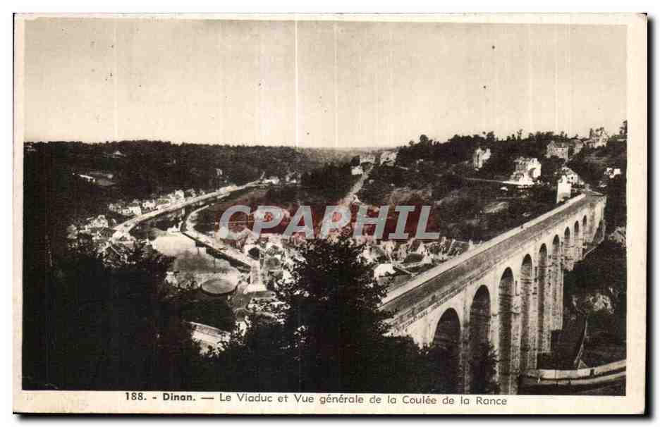 Dinan — Le Viaduc et Vue générale de la Coulée de la Rance — CPAPHIL 188