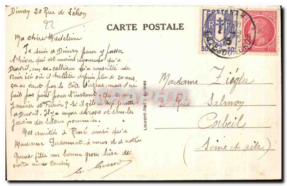 Dinan — Le Viaduc et Vue générale de la Coulée de la Rance — CPAPHIL 188 — Reverso