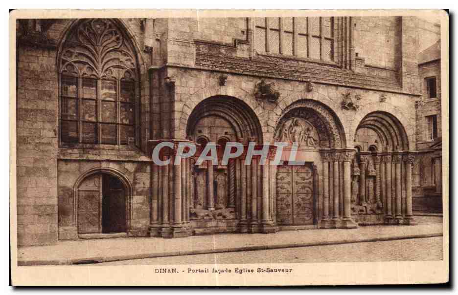 CPA Dinan Portail tufade Eglise St Sauveur