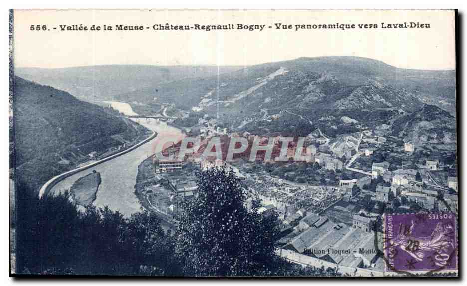 Vallée de la Meuse - Château-Regnault Bogny - Vue panoramique vers Laval-Dieu — Édition Floquet - Montois