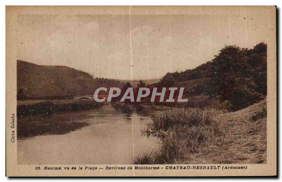 CPA Haulme vu de la Plage Environs de Montherme Chateau Regnault (Ardennes)