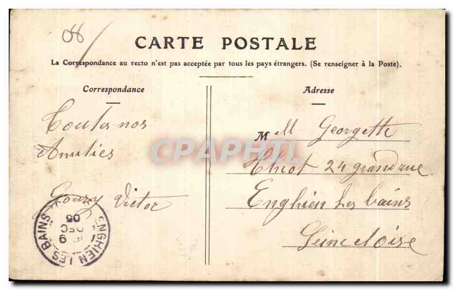 CPA Chateau Regnault Un de Quatre Fils Aymon — Back