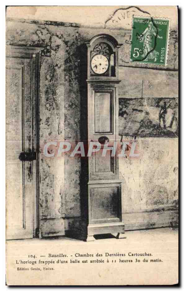 CPA Bazeilles Chambre des dernieres Cartouches Guerre de 1870 Militaria Horloge