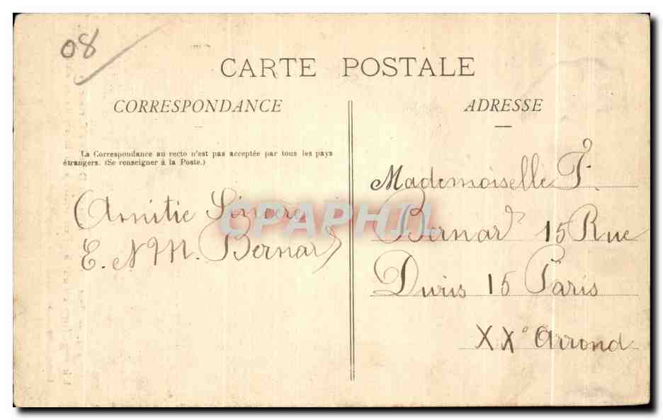 CPA Bazeilles Chambre des dernieres Cartouches Guerre de 1870 Militaria Horloge — Back