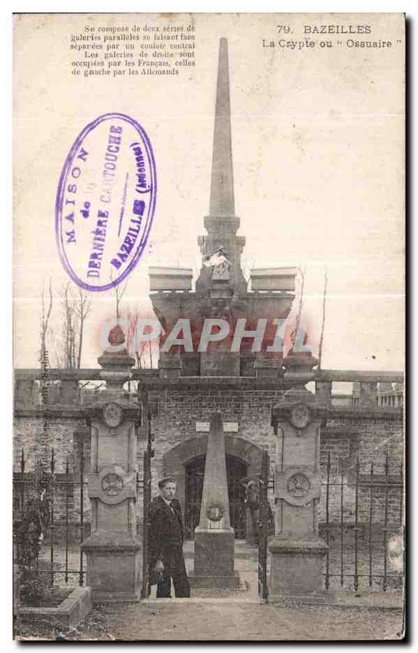CPA Bazeilles La Crypte ou Ossuaire Militaria