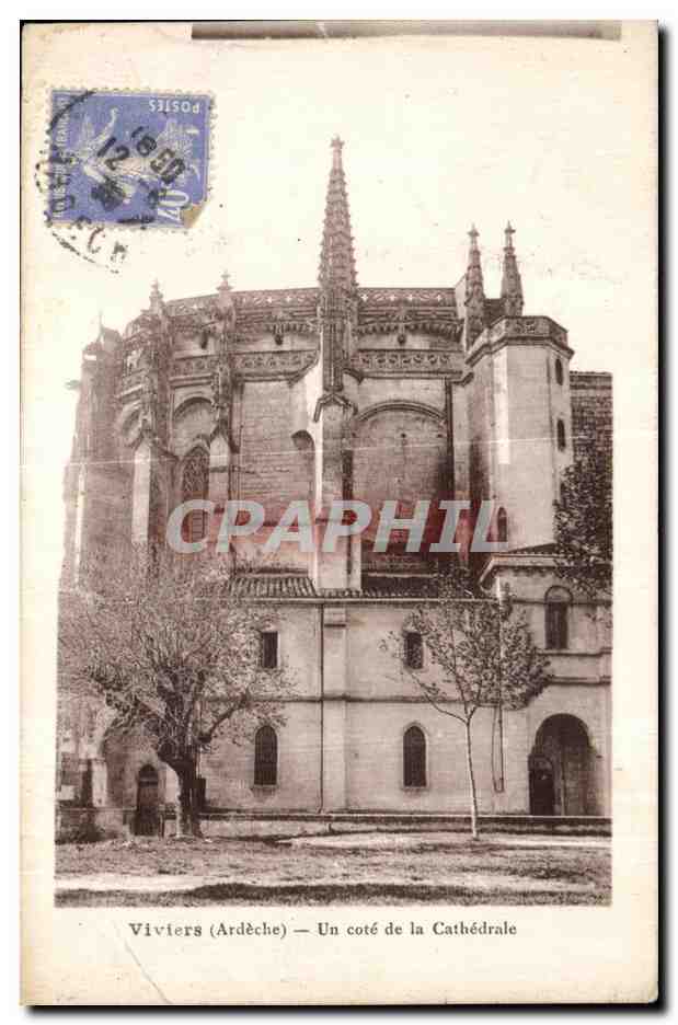 CPA Viviers (Ardeche) Un cote de la Cathedrale