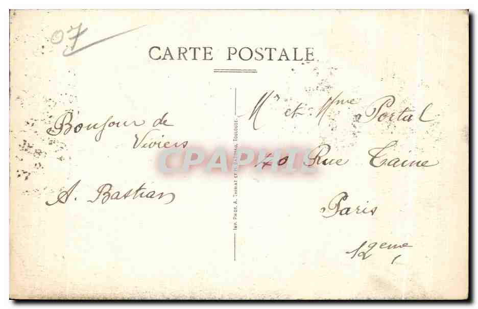 CPA Viviers (Ardeche) Ancien Eveche — Rückseite