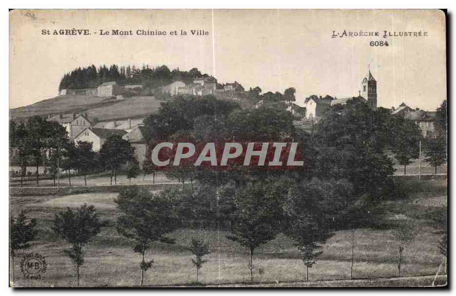St AGRÈVE - Blick auf den Mont Chiniac und die Stadt — L'ARDÈCHE ILLUSTRÉE 6084