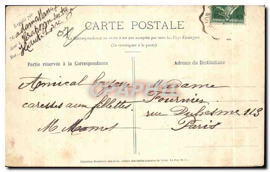 Les Gorges de l'Ancé et le Château de Chalencon — "LE VELAY ILLUSTRÉ" n°869 — Rückseite