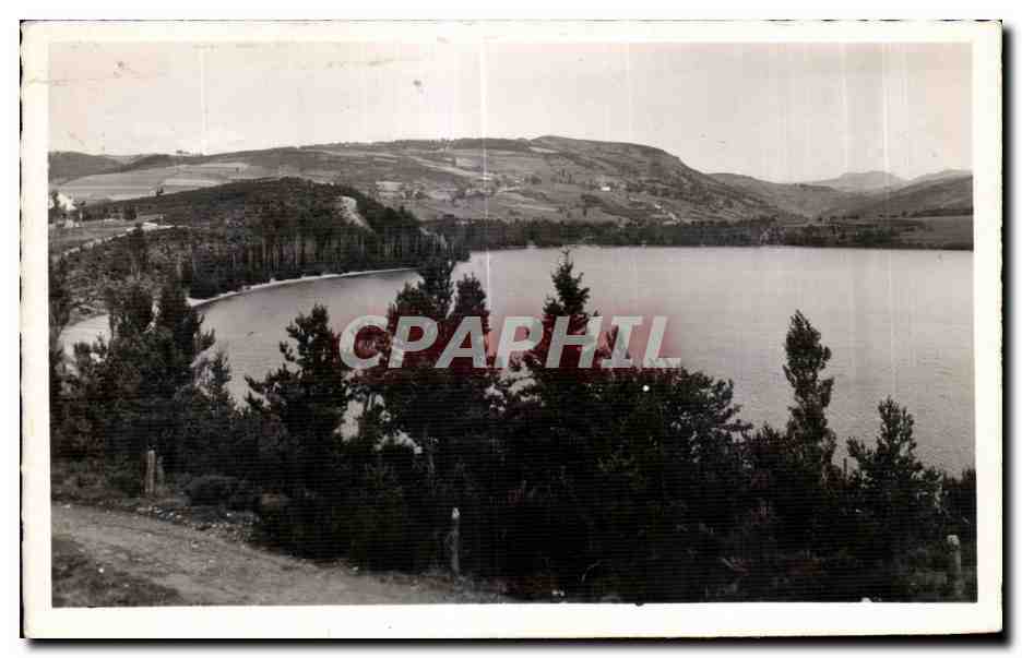 Lac d'Issarlès (Ardèche) — Vue du lac et des collines — Édition artistique Hamid-Cadet