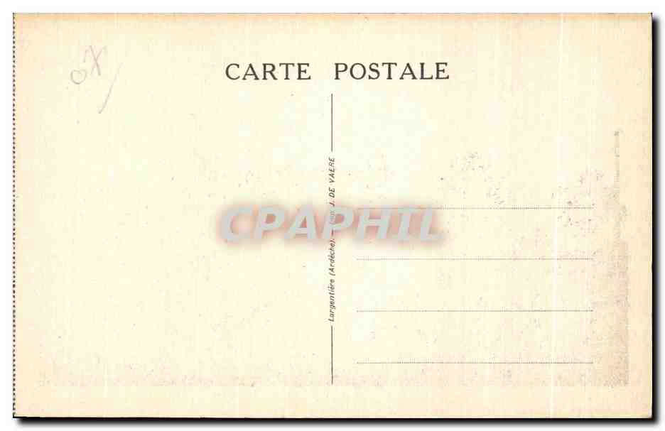 Auberge Sanglante de Peyrebeille (Ardèche) — vue de la route du Puy — éditeur L. de Vaere — Verso