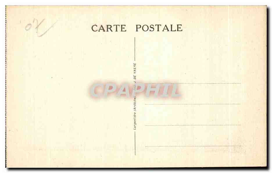 Auberge Sanglante de Peyrebeille (Ardèche) — altitude 1.260 mètres — éditeur J. De Valère — Verso