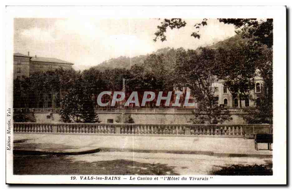 VALS-les-BAINS — Le Casino et "l'Hôtel du Vivarais" — Edition Martin Vals