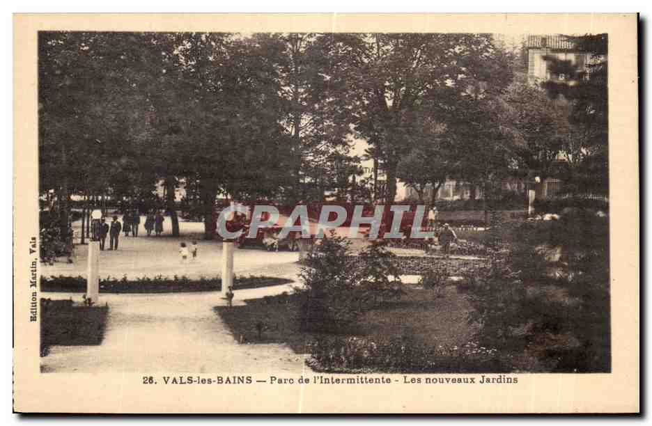 CPA Vals les Bains Parc de I Intermittent Les nouveaux Jardins