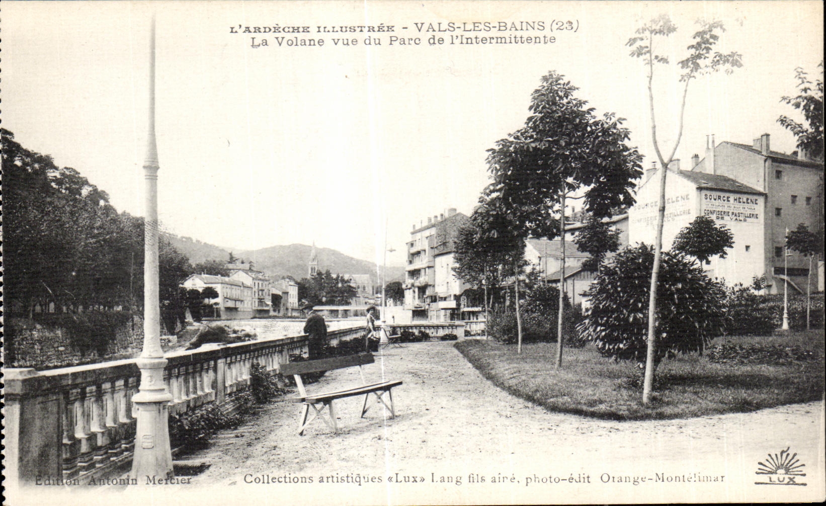 CPA L Ardeche Illustree Vals Les Bains La Volane Vue du Pare I Intermittente