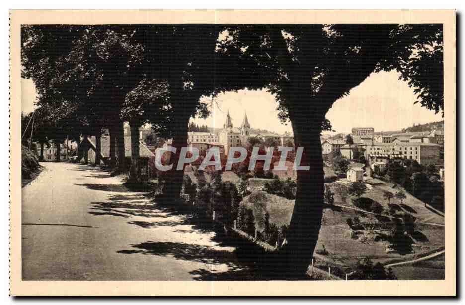 CPA La Louvesc Ardeche Vue generale et Boulevard des Elegants