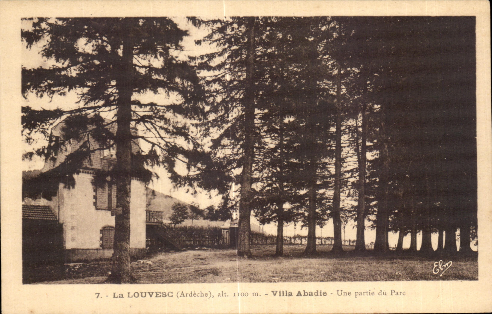 La Louvesc (Ardèche) — Villa Abadie — Une partie du Parc — Édition d'Art Wangerit Bézond