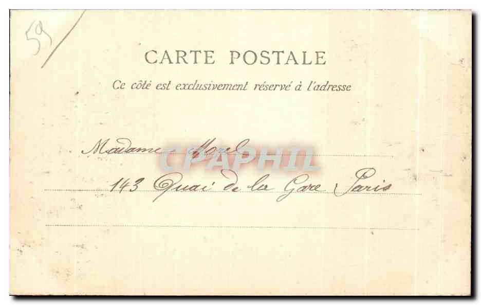 CPA Lille Conservatoire et Ecole des Beaux Arts — Verso