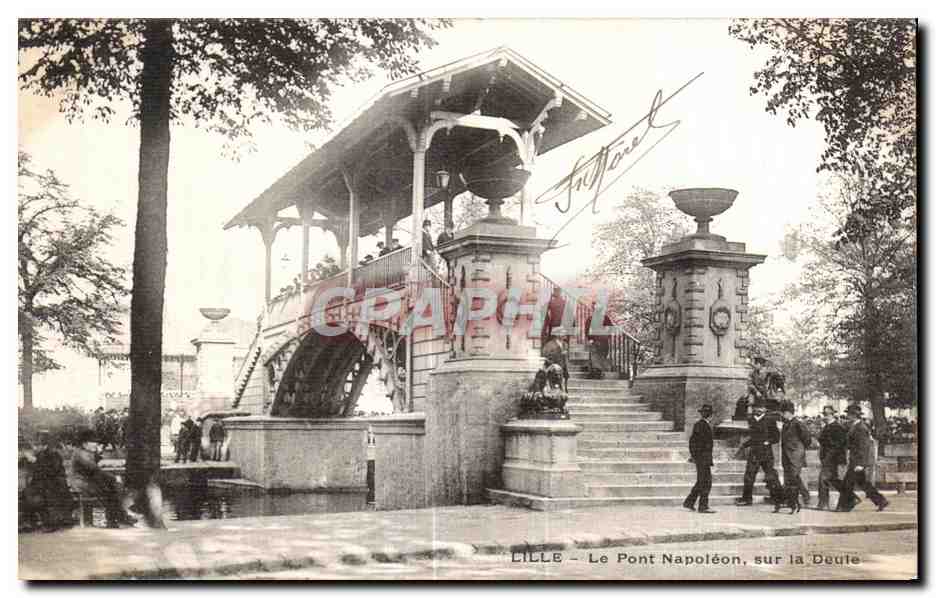 CPA Lille Le Pont Napoleon sur la Deule