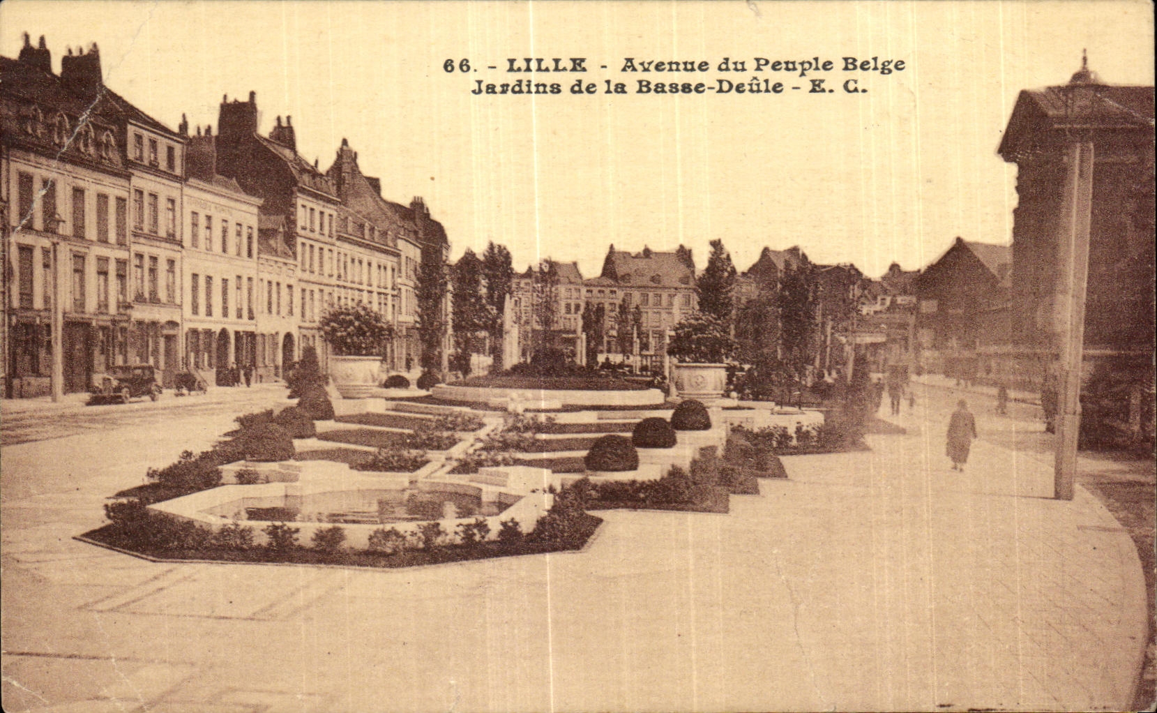 CPA Lille Avenue du Peuple Belge Jardins de la Basse Deule 