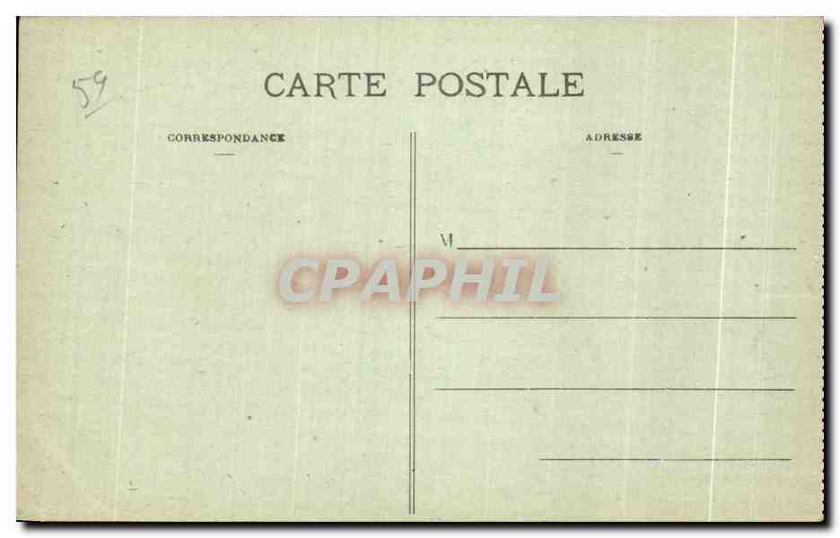 CPA Armentiers Eglise Saint Vaas Cburch Saint Vaast Militaria — Back