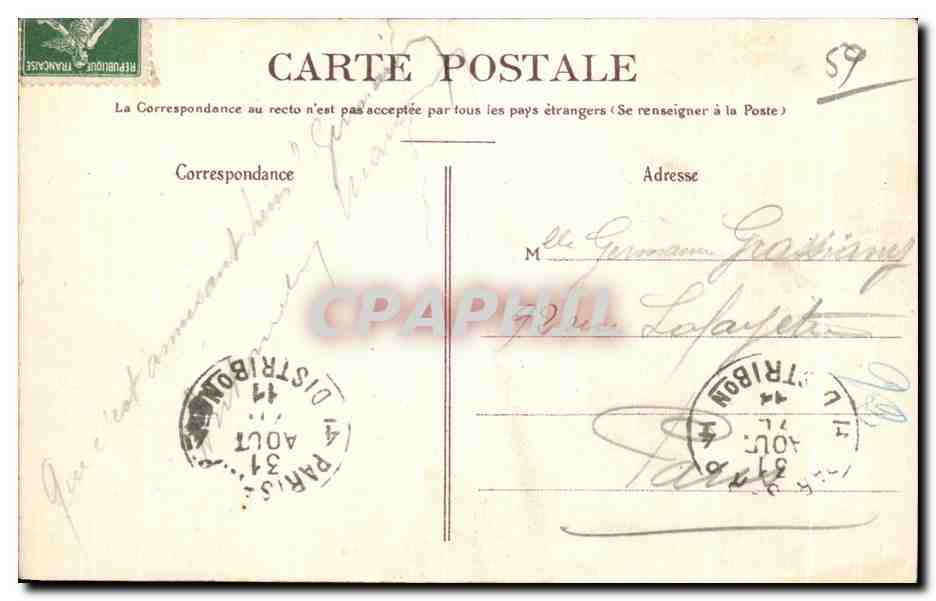 CPA Malo les Bains Scene de Plage — Rückseite