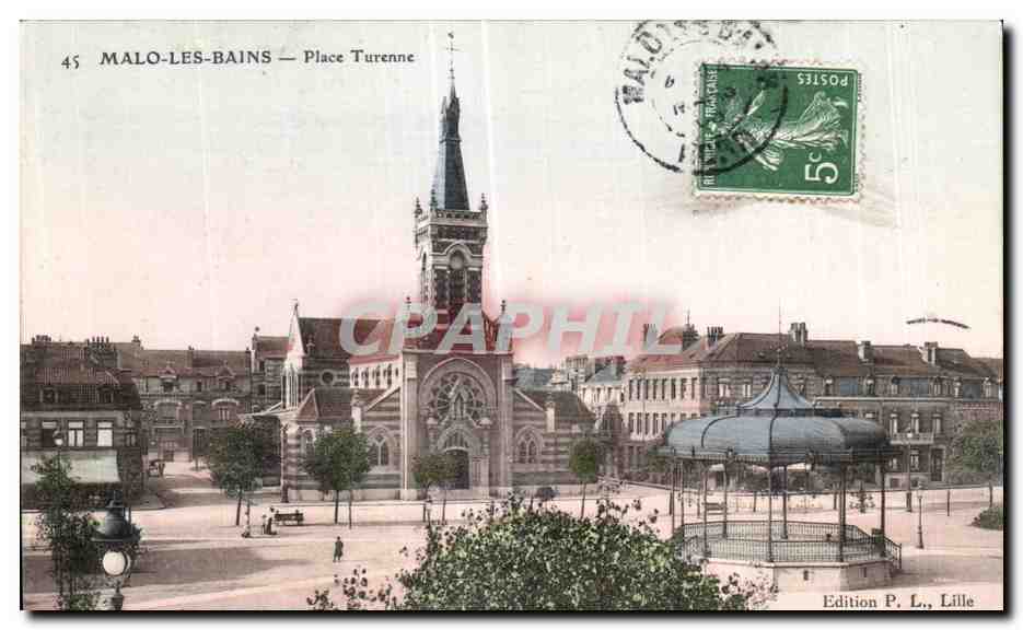 CPA Malo Les Bains Place Turenne