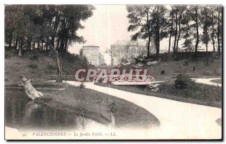 CPA Valenciennes Le Jardin Public