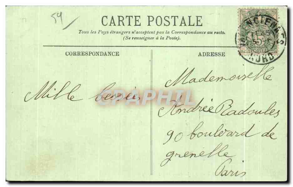 CPA Valenciennes Le Jardin Public — Reverso