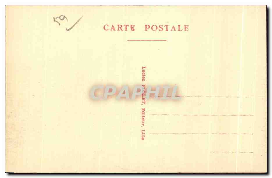 CPA Roubaix Eglise St martin Tramway — Rückseite