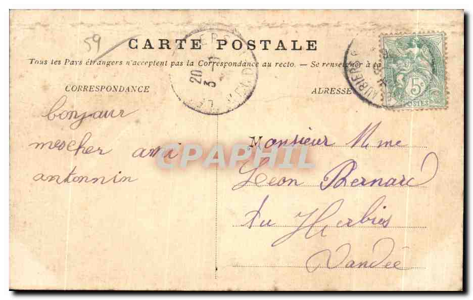 CPA Dunkerque La cale des pecheurs et I Avant Port Bateaux — Rückseite