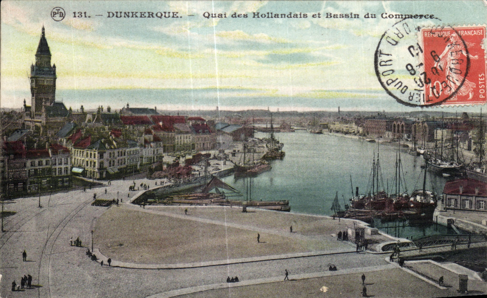 CPA Dunkerque Quai des Hollandais et Bassin du Commerce