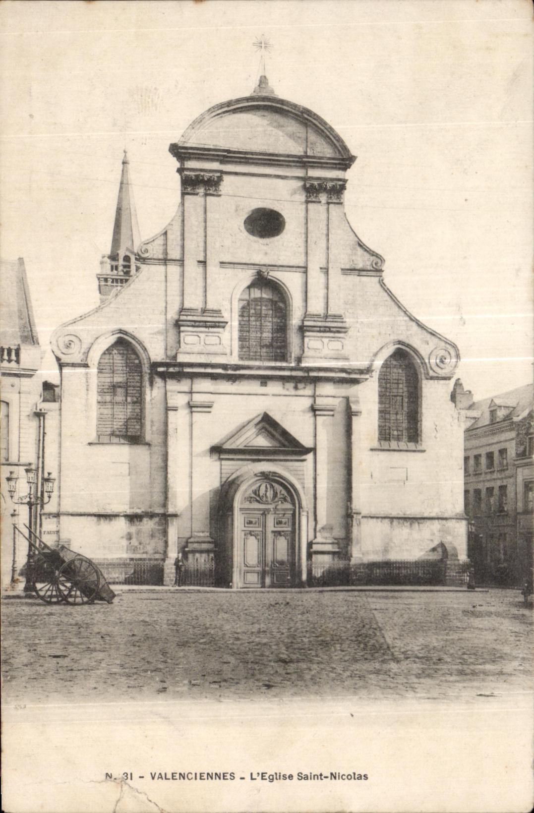CPA Valenciennes L Eglise Saint Nicolas