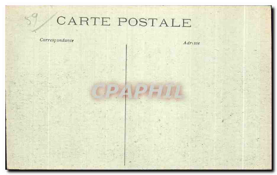 Douai en Ruines — La Gare. Devant abri Allemand, contre les bombardements — E. Buron, phot. Dauti — Verso