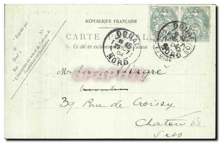 CPA Douai La Porte d Arras Exterieur — Rückseite