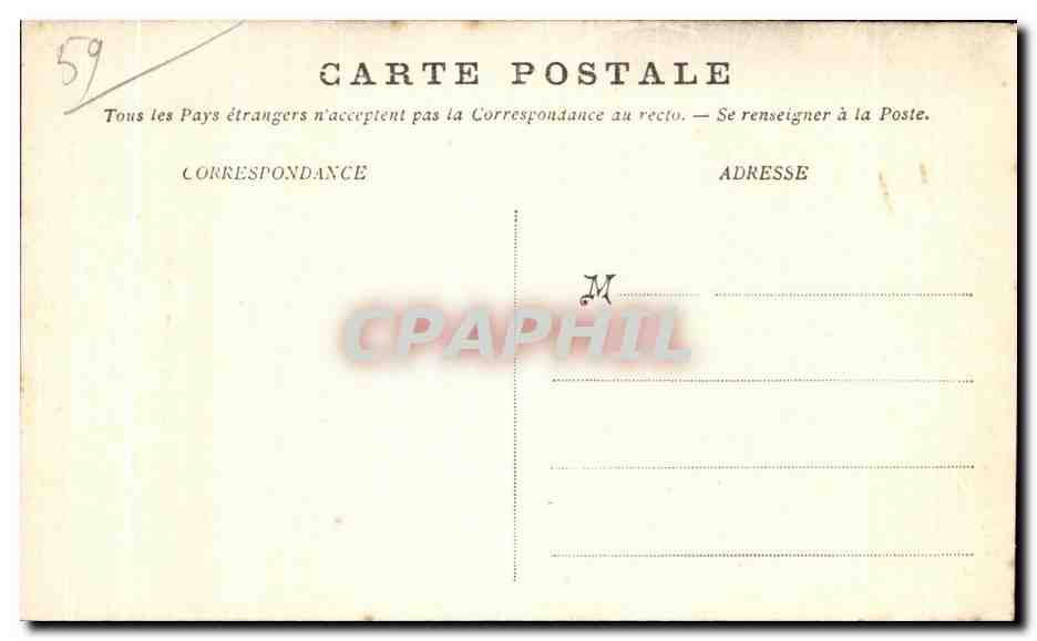 CPA Tourcoing Le Boulevard Gambetta et l Eglise du Sacre Coeur — Rückseite